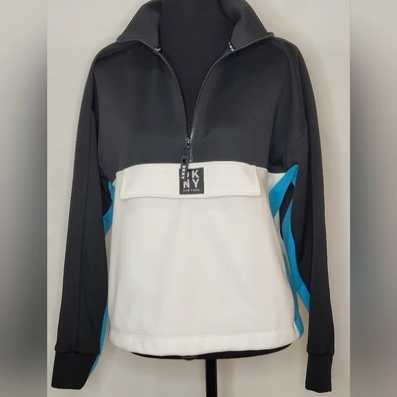 DKNY Sport Colorblock 1/2 Zip Pullover - Size S - Picture 8 of 13